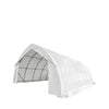 6.1 m x 9.1 m (20' x 30') Arch Wall Peak Ceiling Storage Shelter with Heavy Duty 576 gsm (17 oz) PVC Cover & Drive Through Doors, TMG-ST2032PV (Previously ST2031PV)