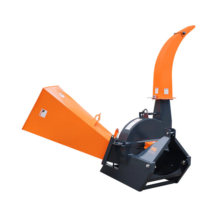 152 mm (6") 3-Point Hitch Wood Chipper, Reversible/Hardened Blades, 360° Swiveling Chute, TMG-WC65 (Previously TMG-WC62) TMG Industrial AU