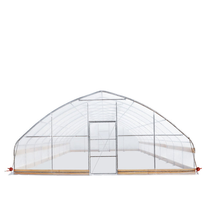 7.6 m x 12.2 m (25' x 40') Tunnel Greenhouse Grow Tent w/0.15 mm (6 Mil) Clear EVA Plastic Film, Cold Frame, Hand Crank Roll-Up Sides, Peak Ceiling Roof, TMG-GH2540-V2 (Previously GH2540) TMG Industrial Australia