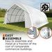 6.1 m x 9.1 m (20' x 30') Arch Wall Peak Ceiling Storage Shelter with Heavy Duty 576 gsm (17 oz) PVC Cover & Drive Through Doors, TMG-ST2032PV (Previously ST2031PV) TMG Industrial Australia