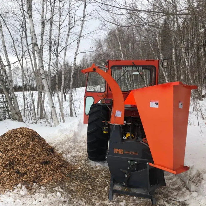 152 mm (6") 3-Point Hitch Wood Chipper, Reversible/Hardened Blades, 360° Swiveling Chute, TMG-WC65 (Previously TMG-WC62)