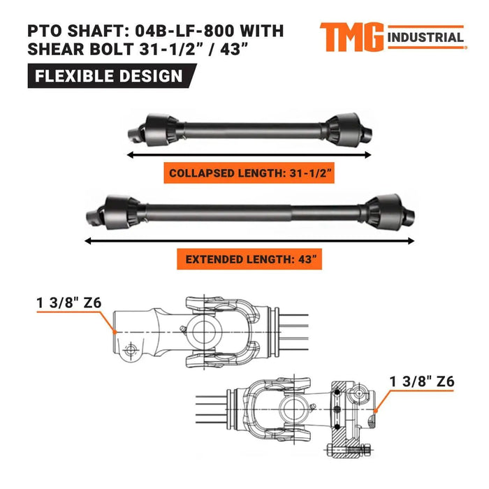 TMG Industrial 8000-lb 3-Point Hitch Forest Skidding Winch, 30-50 HP Tractor, Category 1 Hookup, 200’ Steel Cable, Tow-Behind, TMG-FW40T
