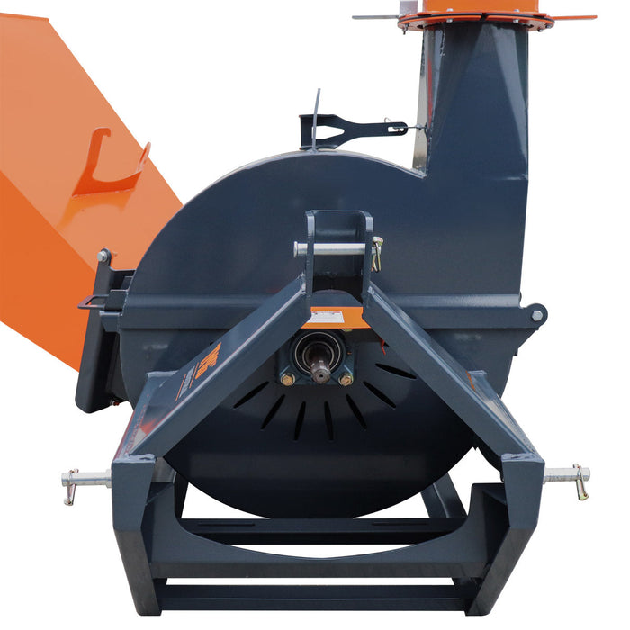 152 mm (6") 3-Point Hitch Wood Chipper, Reversible/Hardened Blades, 360° Swiveling Chute, TMG-WC65 (Previously TMG-WC62) TMG Industrial AU