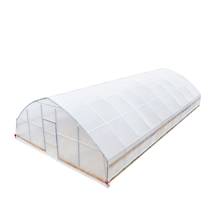 7.6 m x 12.2 m (25' x 40') Tunnel Greenhouse Grow Tent w/0.15 mm (6 Mil) Clear EVA Plastic Film, Cold Frame, Hand Crank Roll-Up Sides, Peak Ceiling Roof, TMG-GH2540-V2 (Previously GH2540) TMG Industrial Australia