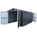 Pro Series 3 x 6 m Metal Garage Shed with Double Front Doors and Side Entry Door, 2.4 m Peak Height TMG-MS1020B TMG Industrial Australia