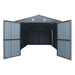 Pro Series 3 x 6 m Metal Garage Shed with Double Front Doors and Side Entry Door, 2.4 m Peak Height TMG-MS1020B TMG Industrial Australia