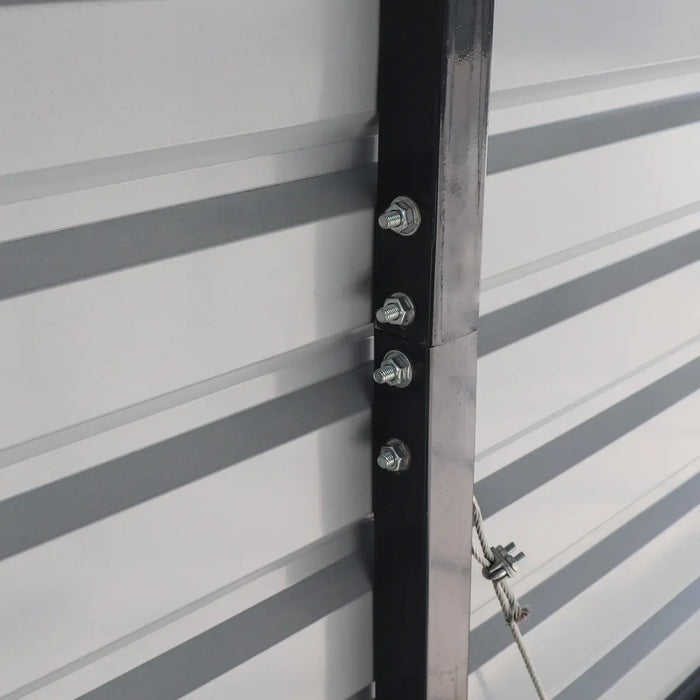 TMG-MSB1230 12' x 30' Metal Shed Boat Shelter with 12.5' peak height and 10.5' sidewall height, galvanized steel frame and metal roof panels
