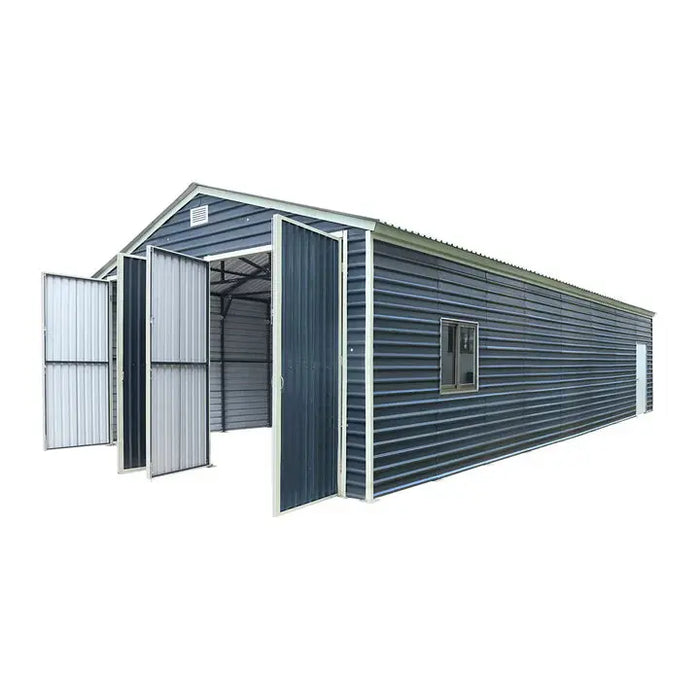 6 x 12 m Metal Garage Shed, 2.8 m High Double Front Doors, 4 m Peak, 72 m² TMG-MS2040 TMG Industrial Australia
