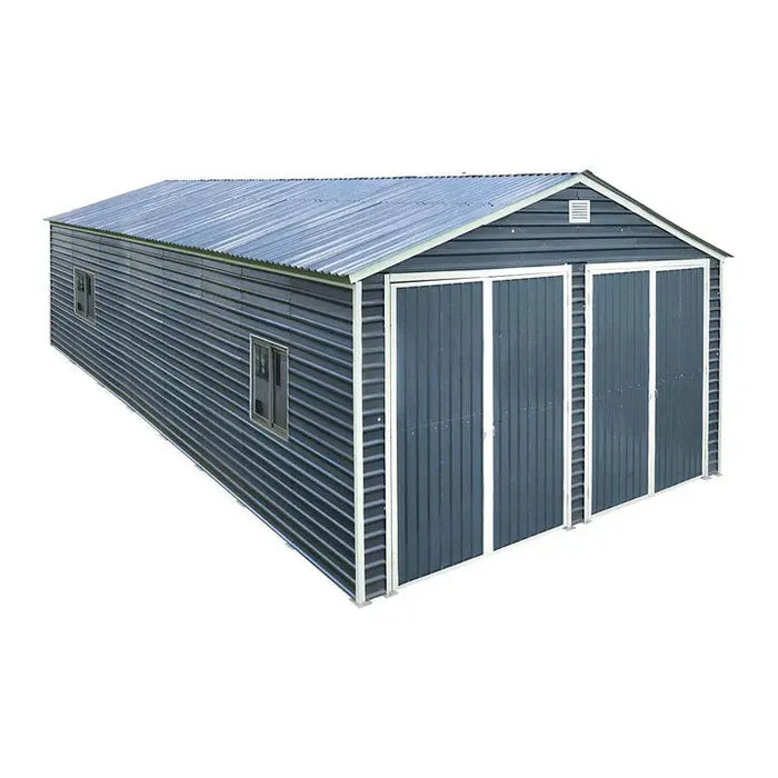 6 x 12 m Metal Garage Shed, 9' High Double Front Doors, 13' Peak, 800 Sq-Ft TMG-MS2040 TMG Industrial Australia
