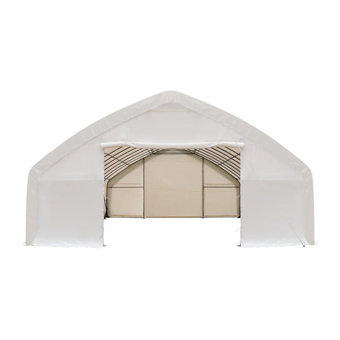 9 x 15 m Straight Wall Peak Ceiling Storage Shelter with Heavy Duty 300 GSM PE Cover TMG-ST3052E (Previously ST3050E) TMG Industrial Australia
