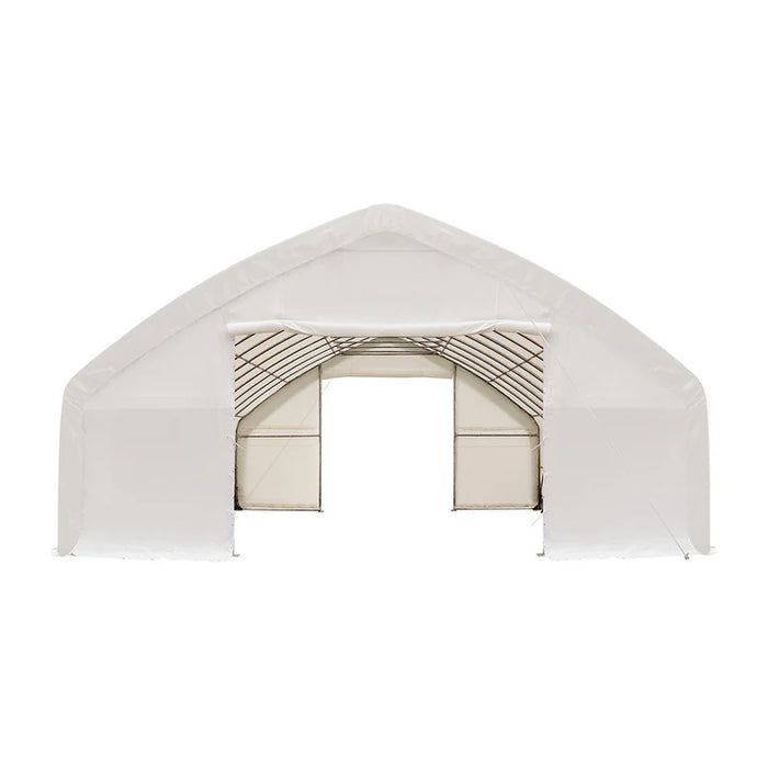 9 x 15 m Straight Wall, Peak Ceiling Storage Shelter with PVC Cover, TMG-ST3052V (Previously ST3050V) TMG Industrial Australia