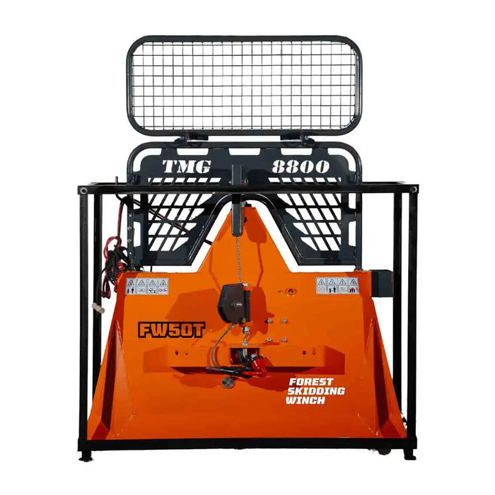 42 kN Log Skidding Winch for 30 - 50 HP Tractors, 3-Point Hitch, Category 1, TMG-FW50T  TMG Industrial AU