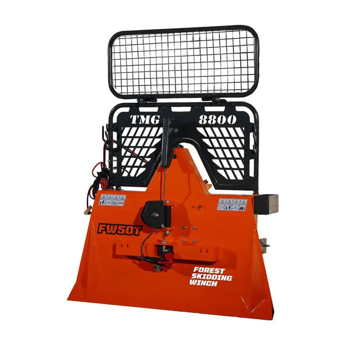 42 kN Log Skidding Winch for 30 - 50 HP Tractors, 3-Point Hitch, Category 1, TMG-FW50T  TMG Industrial AU
