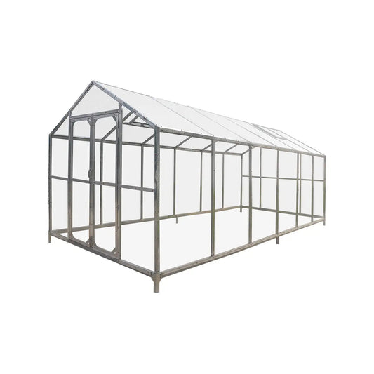 TMG Heavy Series™ 2.4 x 6.1 m Greenhouse Kit with Galvanized Steel Frame, Polycarb Roof and Crystal-Clear Walls, TMG-GH821 TMG Industrial Australia