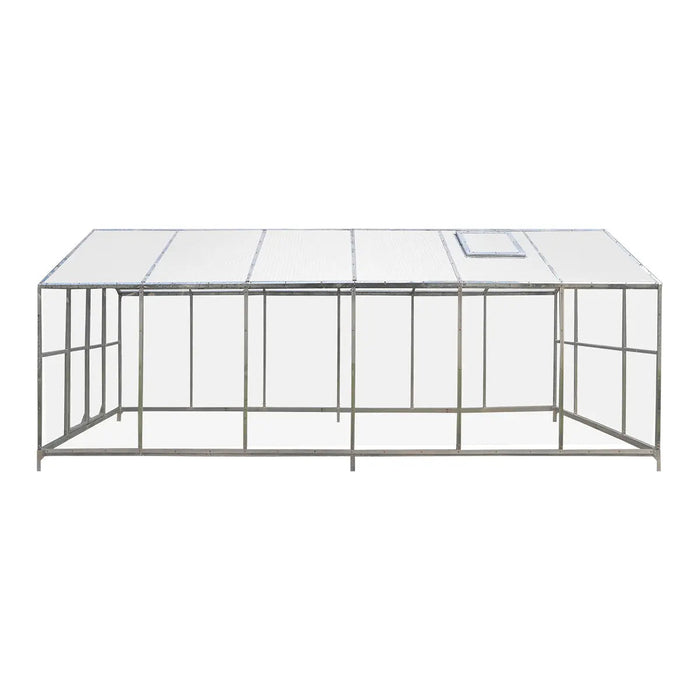 2.4 x 6.1 m Greenhouse Kit with Galvanized Steel Frame, Pro Series, Polycarb Roof and Crystal-Clear Walls TMG-GH821 TMG Industrial Australia