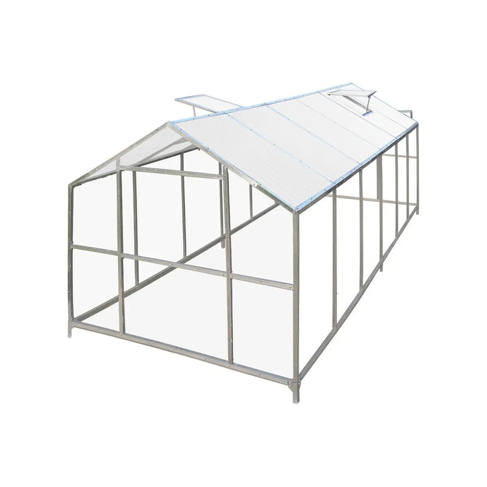 TMG Heavy Series™ 2.4 x 6.1 m Greenhouse Kit with Galvanized Steel Frame, Polycarb Roof and Crystal-Clear Walls, TMG-GH821 TMG Industrial Australia
