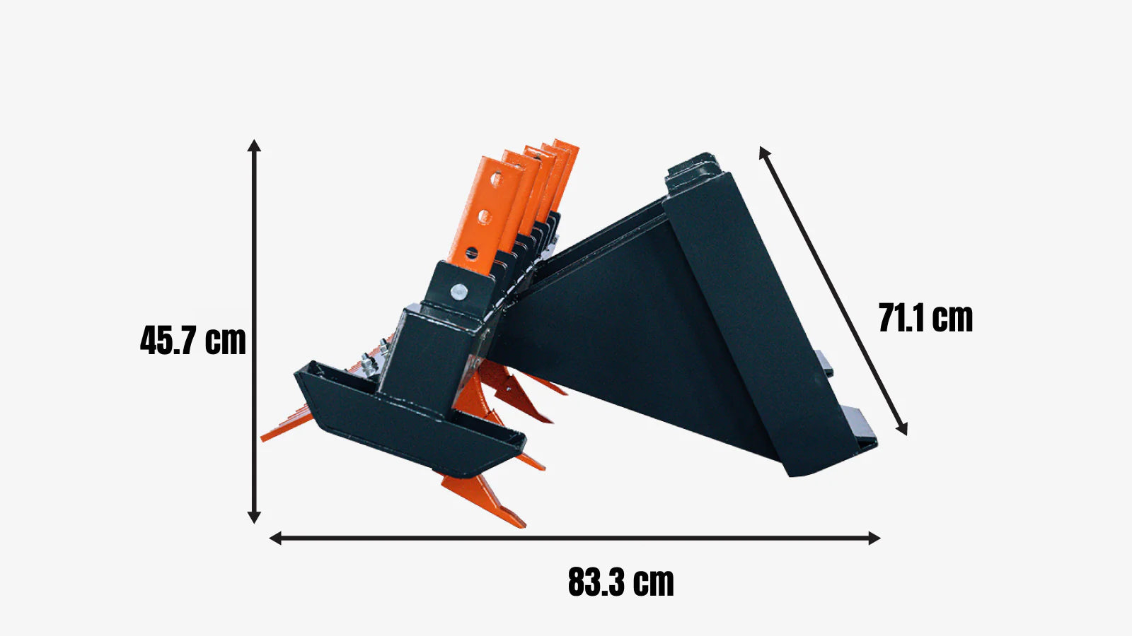 1830mm Skid Steer Land Ripper w/Rake Comb, Universal Mount TMG-SLR72-specifications-image