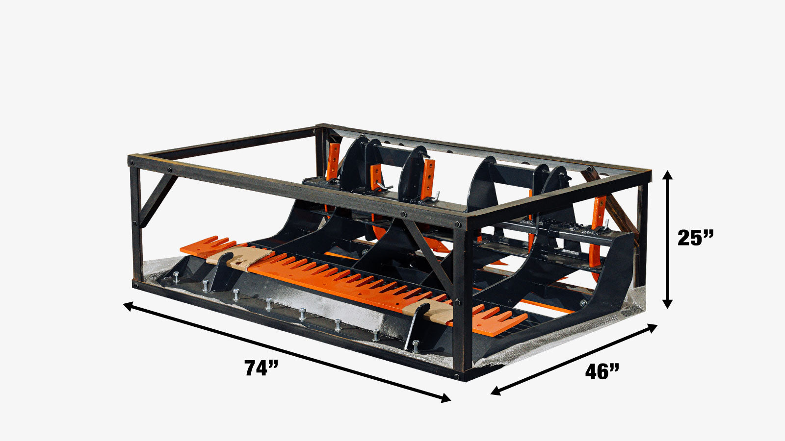 72” Skid Steer Land Plane, 6 Adjustable Ripper Teeth, Reversible Planer Comb, Grading, Spreading & Leveling, TMG-SLP72-shipping-info-image
