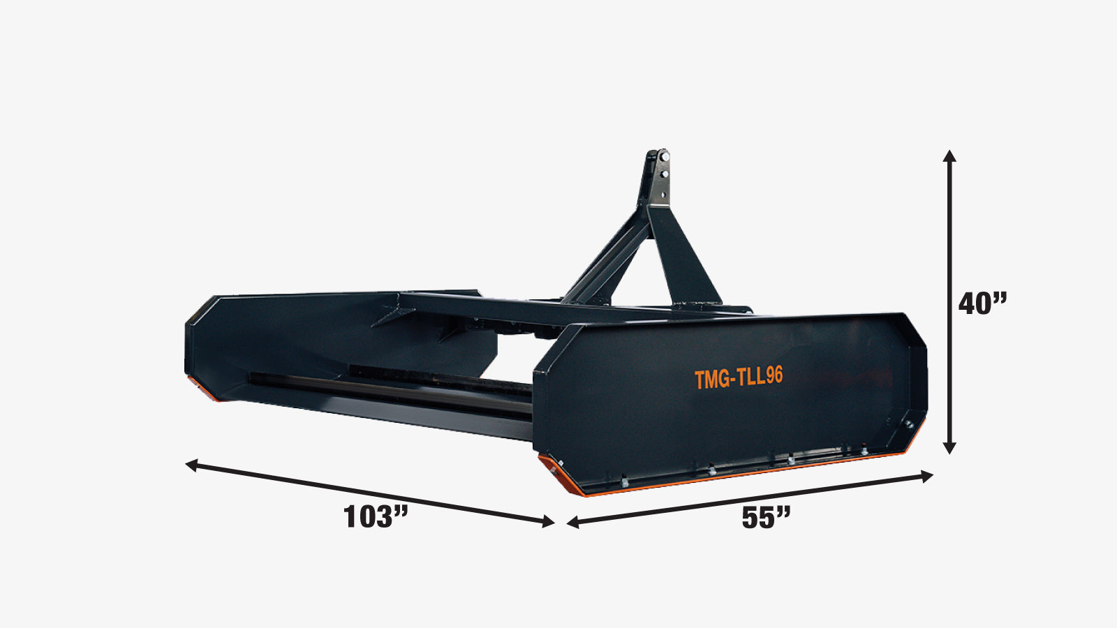 2390 mm Tractor Land Leveler, Dual Blades, 3-Point Hitch, Category 1 & 2 TMG-TLL96-specifications-image
