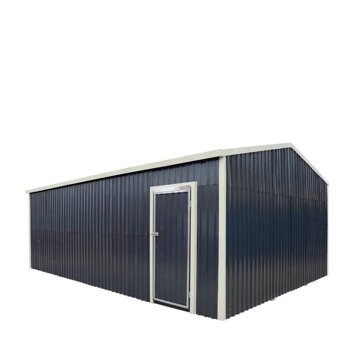 5 x 7.5 m Metal Garage Shed with Double Front & Side Doors, 3.0 m Peak Height, TMG-MS1624