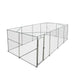 TMG Industrial 10’ x 20’ Outdoor Dog Kennel Playpen, Outdoor Dog Runner, Pet Exercise House, Lockable Gate, 6’ Chain-Link Fence, TMG-DCP1020