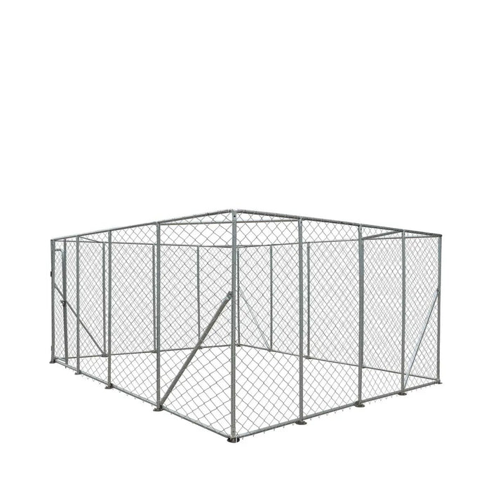 TMG Industrial 20’ x 20’ Outdoor Dog Kennel Playpen, Outdoor Dog Runner, Pet Exercise House, Lockable Gate, 6’ Chain-Link Fence, TMG-DCP2020