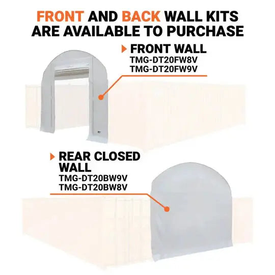 Pro Series 6 x 12m Dual Truss Container Shelter, 580 gsm PVC, TMG-DT2041CV TMG Industrial Australia