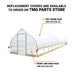TMG Industrial 12’ x 60’ Tunnel Greenhouse Grow Tent w/6 Mil Clear EVA Plastic Film, Cold Frame, Hand Crank Roll-Up Sides, Peak Ceiling Roof, TMG-GH1260