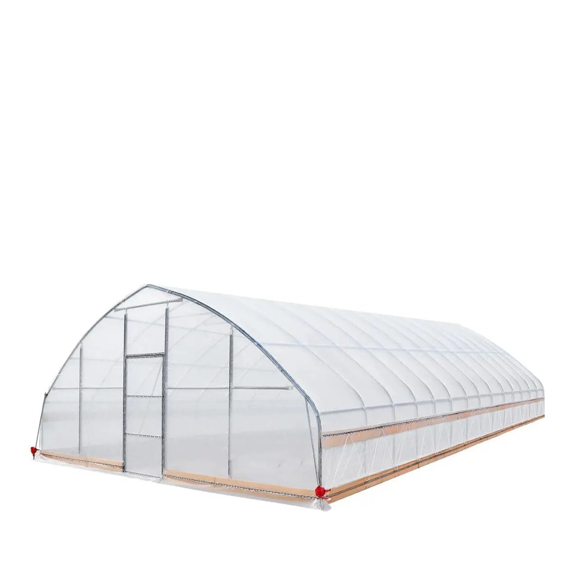 TMG Industrial 25’ x 60’ Tunnel Greenhouse Grow Tent w/6 Mil Clear EVA Plastic Film, Cold Frame, Hand Crank Roll-Up Sides, Peak Ceiling Roof, TMG-GH2560