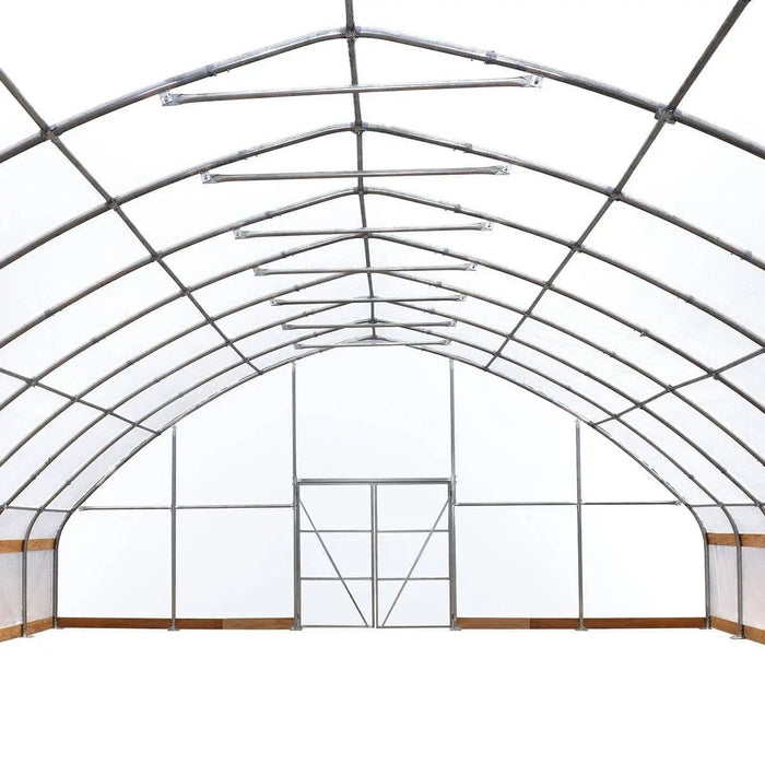 TMG Industrial 30’ x 40’ Tunnel Greenhouse Grow Tent w/6 Mil Clear EVA Plastic Film, Cold Frame, Hand Crank Roll-Up Sides, Peak Ceiling Roof, TMG-GH3040