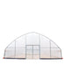 TMG Industrial 30’ x 50’ Tunnel Greenhouse Grow Tent w/6 Mil Clear EVA Plastic Film, Cold Frame, Hand Crank Roll-Up Sides, Peak Ceiling Roof, TMG-GH3050