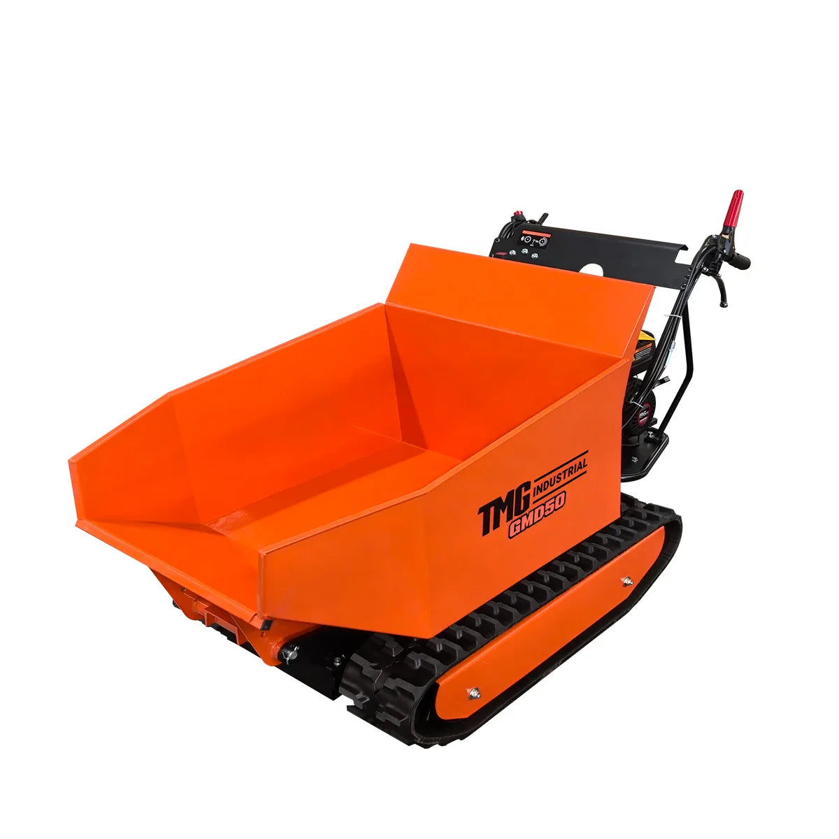 1,100 lb Tracked Dumper, Hydraulic Tipping, 196cc 6.5 HP Gas Engine, 3-Speed Transmission, TMG-GMD50 TMG Industrial CA
