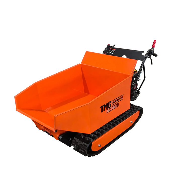 1,100 lb Tracked Dumper, Hydraulic Tipping, 196cc 6.5 HP Gas Engine, 3-Speed Transmission, TMG-GMD50 TMG Industrial CA