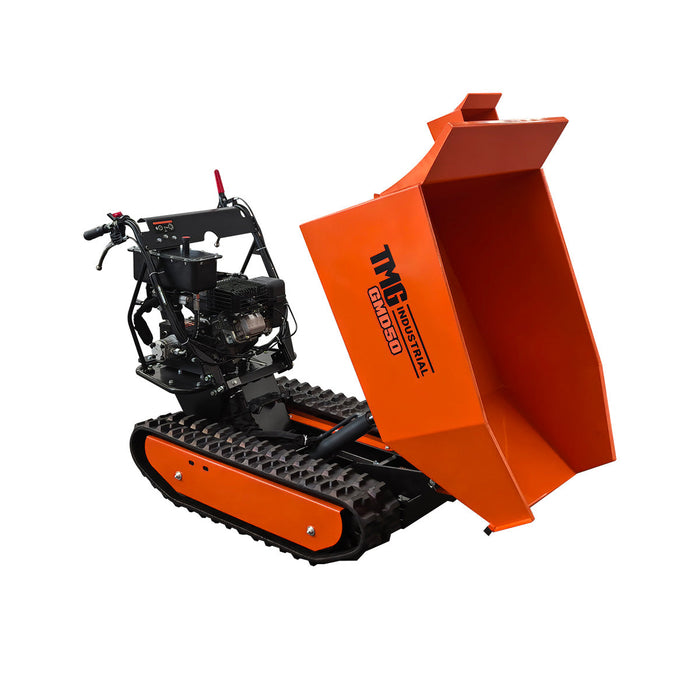 1,100 lb Tracked Dumper, Hydraulic Tipping, 196cc 6.5 HP Gas Engine, 3-Speed Transmission, TMG-GMD50 TMG Industrial CA