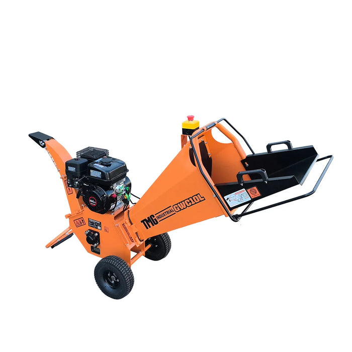 100 mm Wood Chipper with 6.5 HP Gas Engine, 150 mm Reversible Blades, 240 mm Rotor, TMG-GWC10L TMG Industrial CA