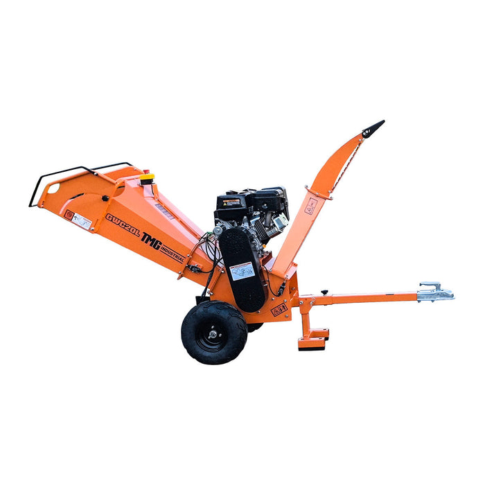 120 mm Wood Chipper with 14 HP Gas Engine, Electric Start, 50 mm Hitch Tow-Behind, TMG-GWC20L TMG Industrial CA