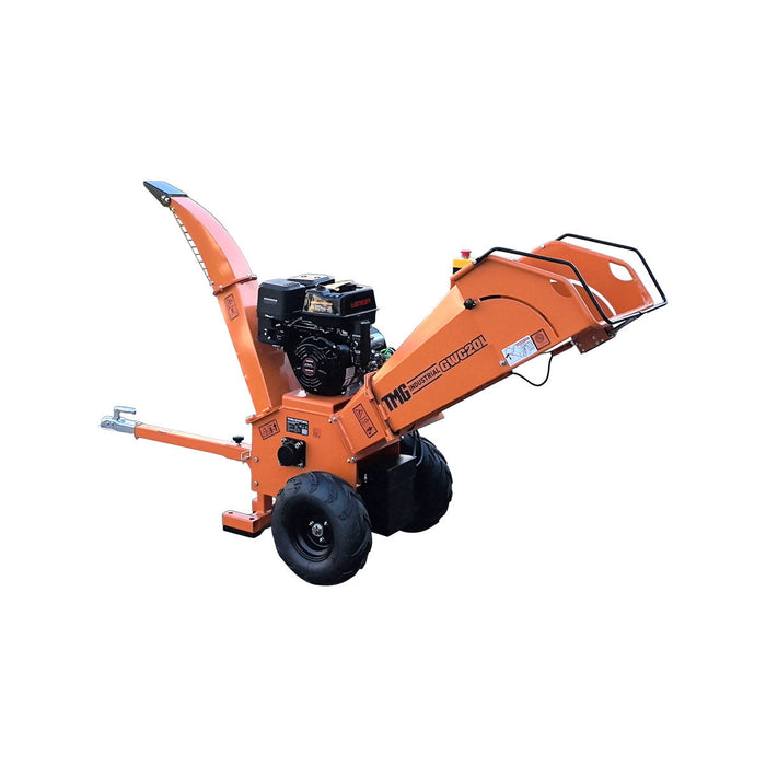 120 mm Wood Chipper with 14 HP Gas Engine, Electric Start, 50 mm Hitch Tow-Behind, TMG-GWC20L TMG Industrial CA