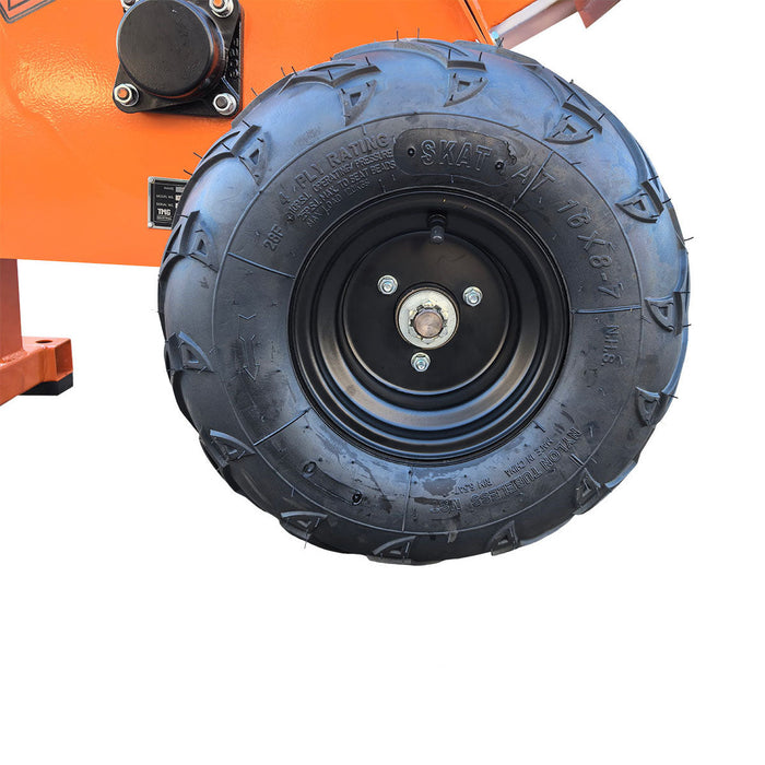 120 mm Wood Chipper with 14 HP Gas Engine, Electric Start, 50 mm Hitch Tow-Behind, TMG-GWC20L TMG Industrial CA