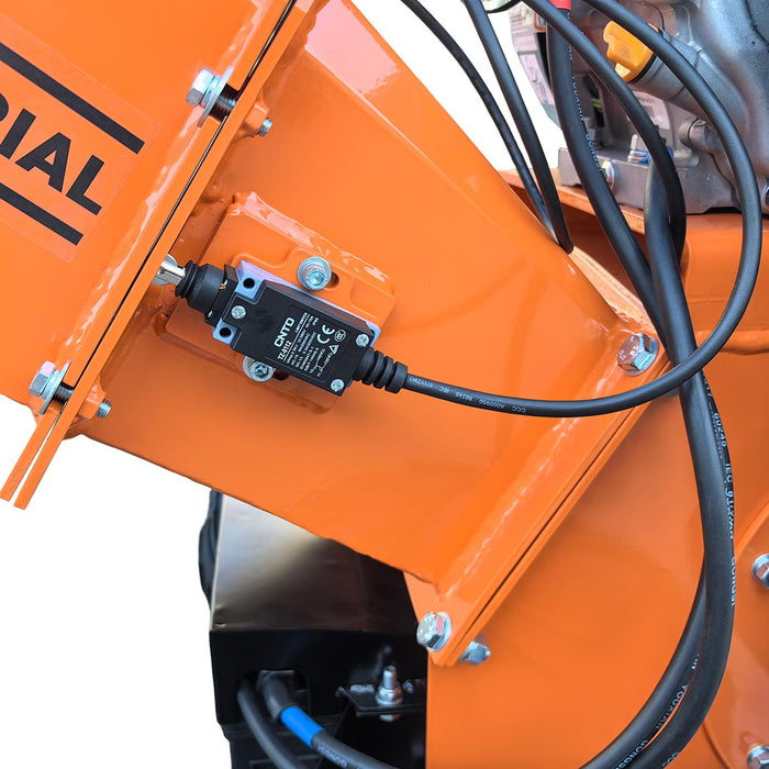120 mm Wood Chipper with 14 HP Gas Engine, Electric Start, 50 mm Hitch Tow-Behind, TMG-GWC20L TMG Industrial CA