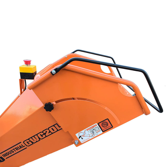 120 mm Wood Chipper with 14 HP Gas Engine, Electric Start, 50 mm Hitch Tow-Behind, TMG-GWC20L TMG Industrial CA