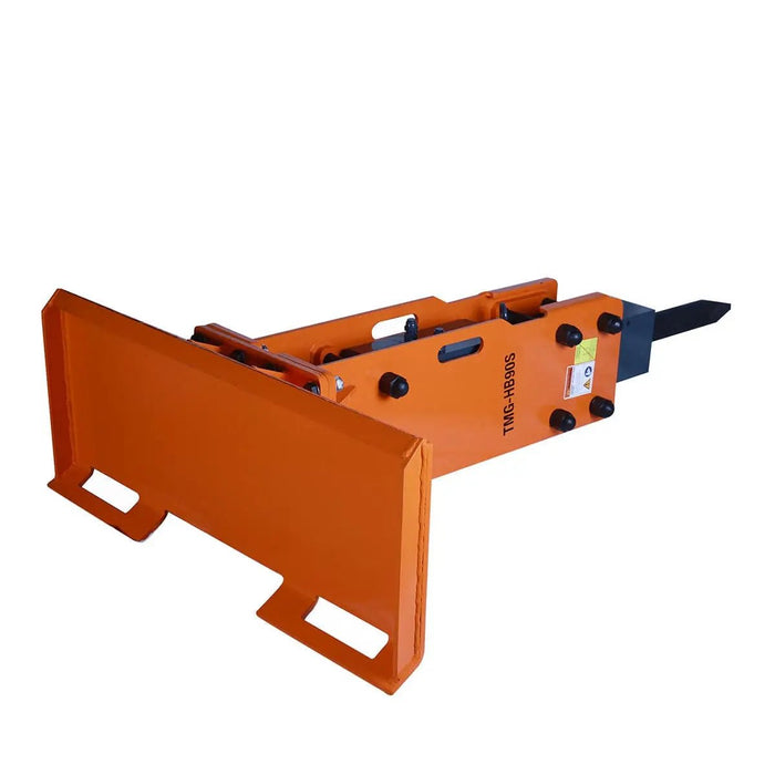 TMG Industrial 45-100 HP Skid Steer Hydraulic Breaker, 3” Moil Point Chisel, 785 J Impact Energy, Universal Mount, TMG-HB90S