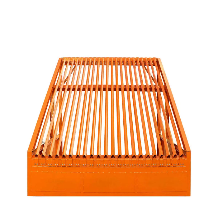 TMG Industrial 12’ Heavy Duty Static Grizzly Rock Screen, Adjustable Bolt-On Deck Bars, 4” x 4” I-Beams, 5000 lb Load Capacity, TMG-RS12