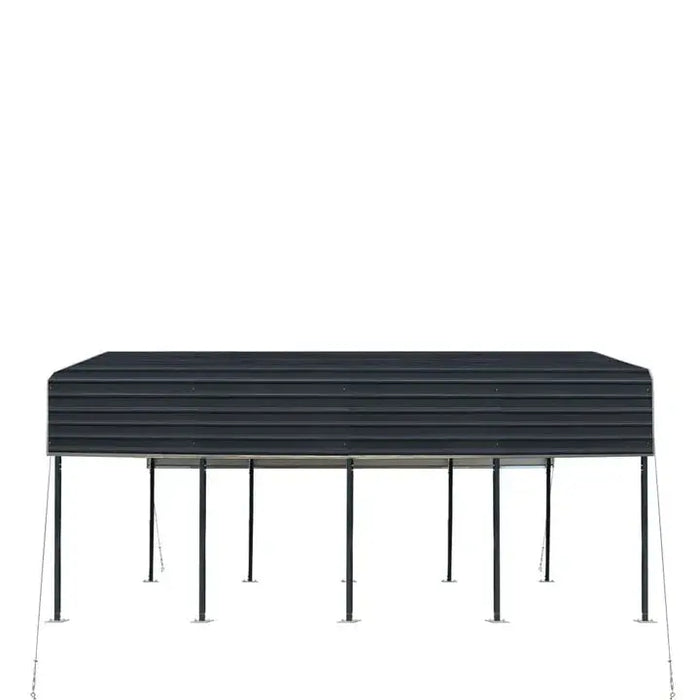 3.6 x 6 m Metal Shed Carport with 2.4 m Open Sidewalls, 2.9 m Peak Height, TMG-MSC1220 TMG Industrial