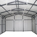 TMG Industrial 16’ x 24’ Metal Garage Shed with Double Front Doors, 10’ Peak Height, Side Entry Door, 384 Sq-Ft Floor Space, TMG-MS1624