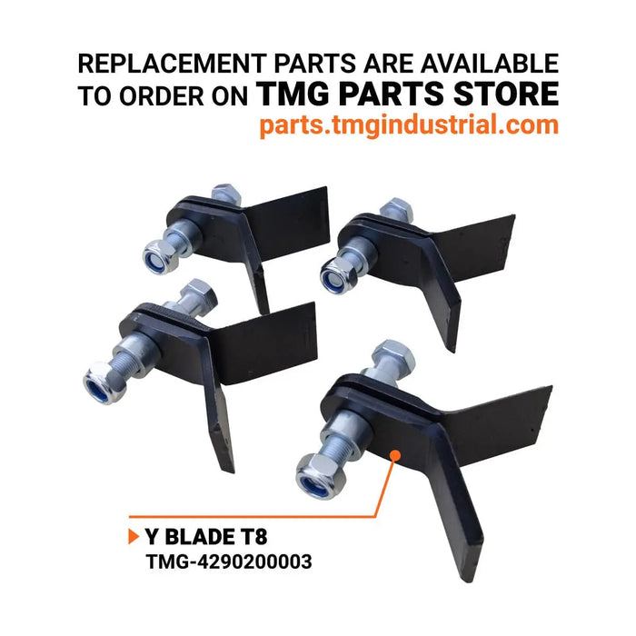 TMG Industrial 60” Flail Mower, 3-Point Hitch, 30-60 HP Tractor, PTO Drive Shaft, TMG-TFM60