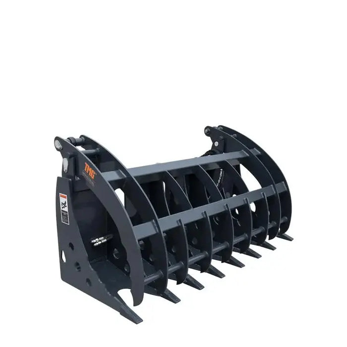 1.83 m Skid Steer Root Rake Clamshell Grapple, Universal Mount, 1.37 m Jaw Opening, 1360 kg Capacity, TMG-SRR75 TMG Industrial Australia