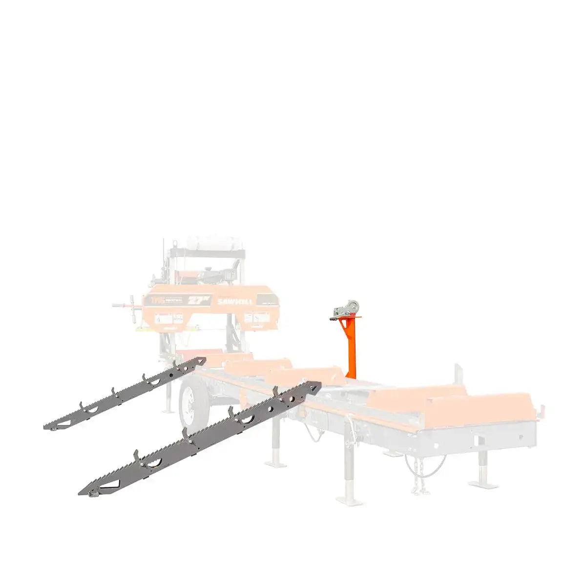 Log Loading Ramp Kit for Sawmill Trailer PSM27, Mast/Boom, 178 cm Ramp ...