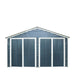 TMG Industrial 20’ x 20’ Metal Garage Shed with 9' High Double Front Doors, 13' Peak Height, Side Entry Door, 400 Sq-Ft Floor Space, TMG-MS2020