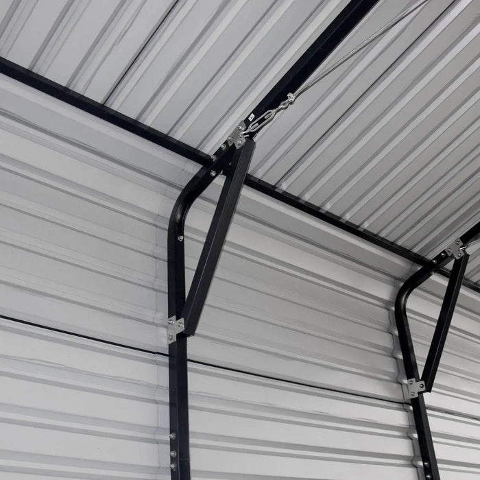 TMG Industrial 20’ x 30’ Metal Shed Carport, 10’ Enclosed Sidewalls, 600 Sq-Ft, 27 GA Corrugated Panels, TMG-MSC2030F