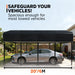 3.6 x 6 m Metal Shed Carport with 2.4 m Open Sidewalls, 2.9 m Peak Height, TMG-MSC1220 TMG Industrial